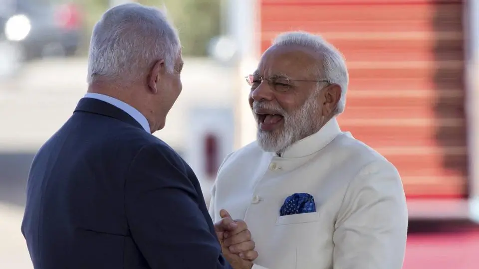 Narendra Modi meeting Benjamin Netanyahu