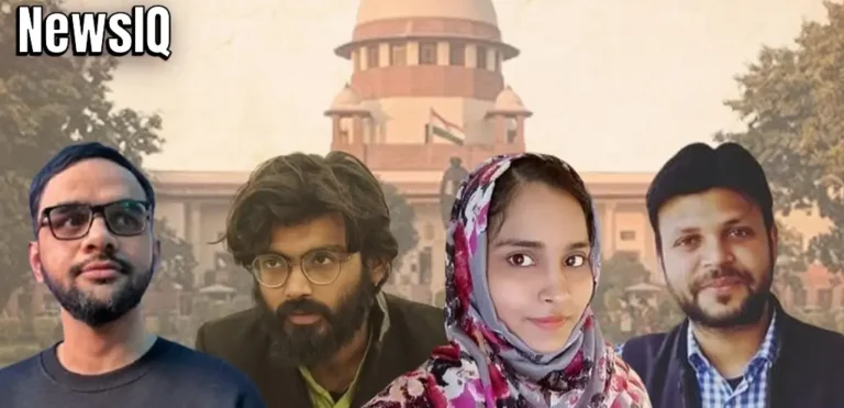 Umar Khalid Sharjeel Imam Gulfisha Fatima Meeran Haider four student activists Supreme Court Delhi riots UAPA bail hearing October 2025 photo