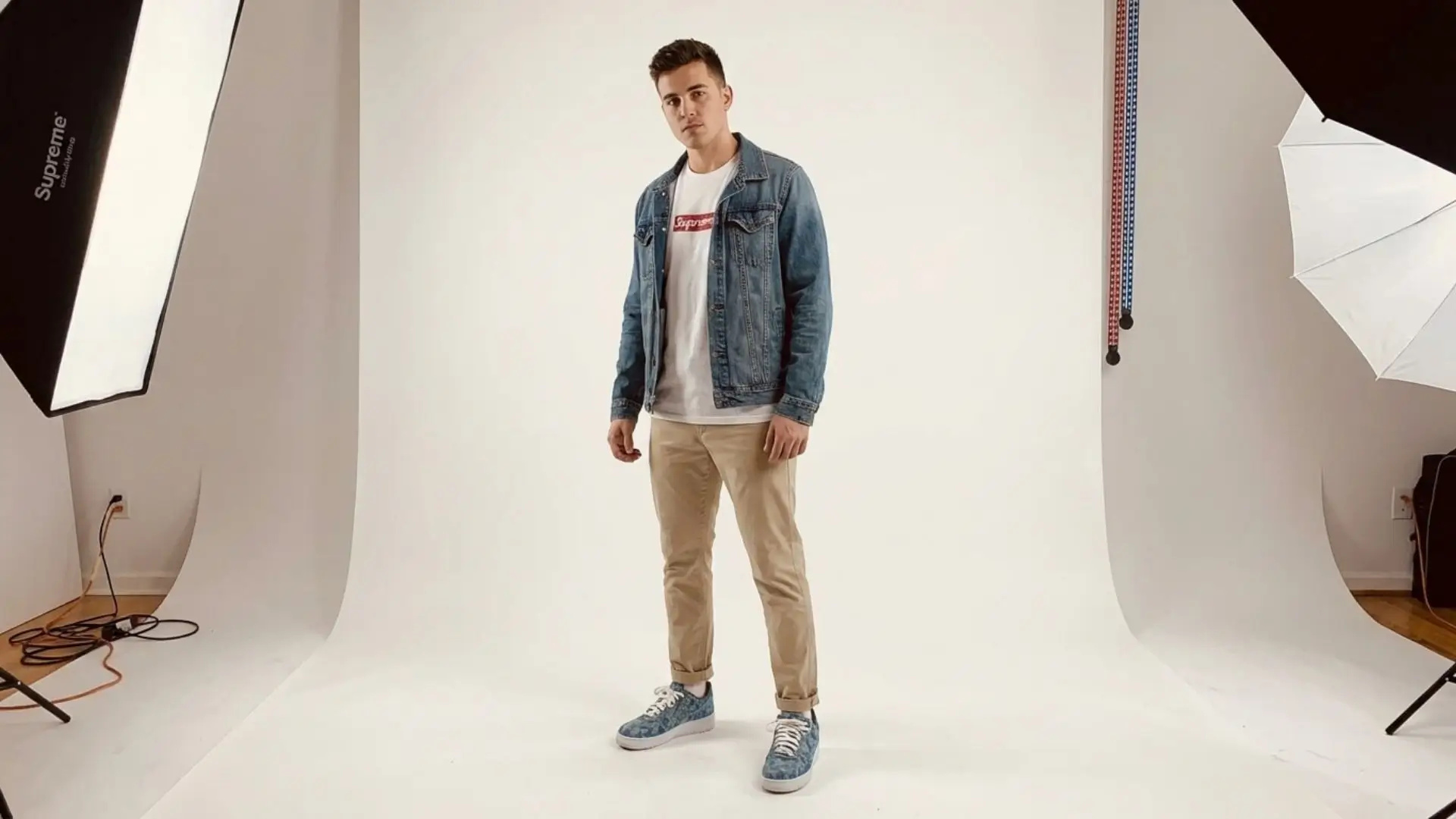 Virtual try-on result showing model wearing the input clothes