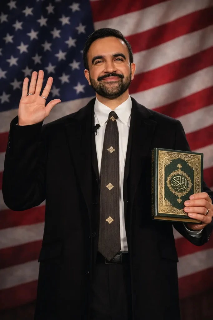 Zohran mamdani Hold Quran