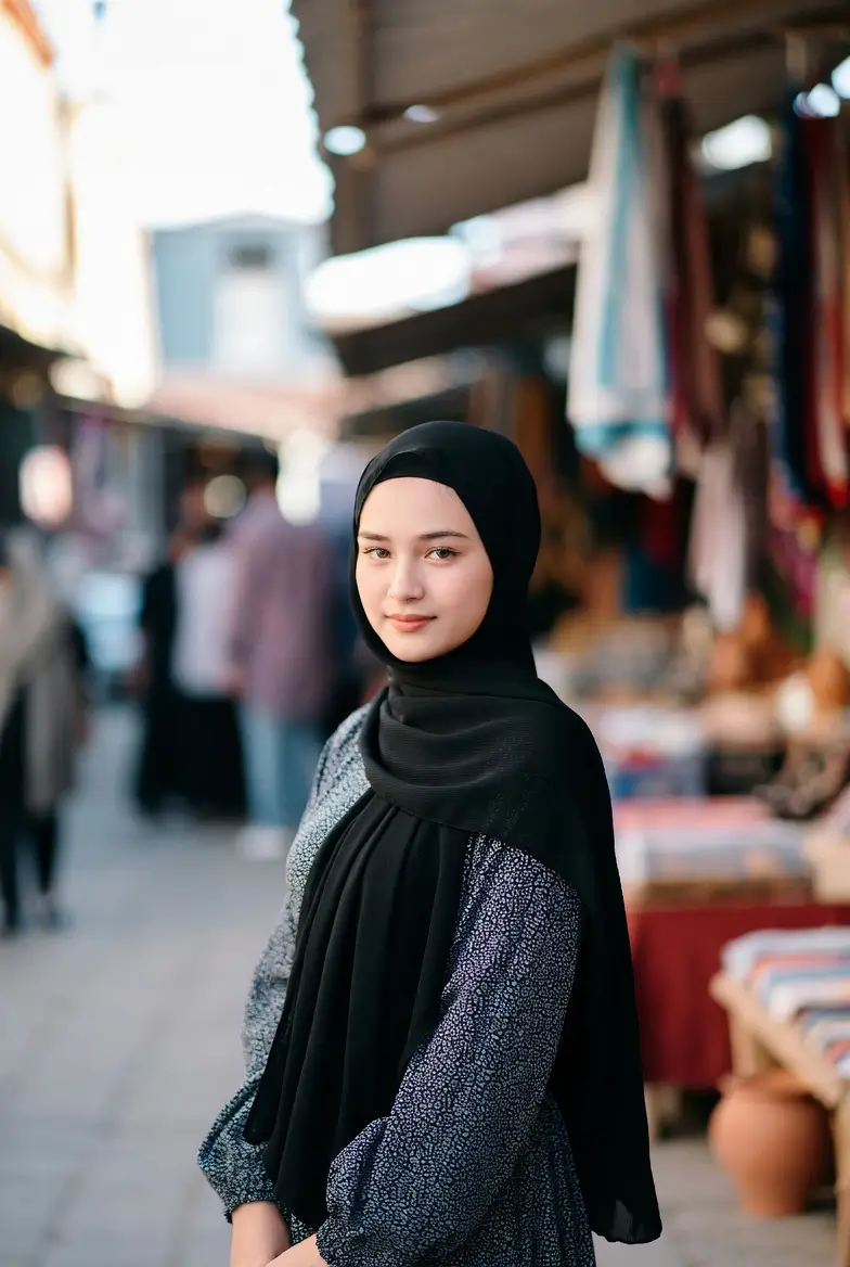 Before and After Ramadan Modest Hijab Photo Edit using Google Gemini
