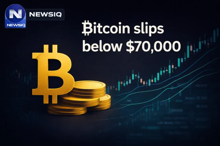 Bitcoin falls beneath $70,000