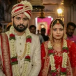 Fatehpur gang rape survivor and her groom during their marriage ceremony at Siddhpeeth Tambeshwar Temple following the UP Fatehpur rape news incident.