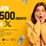 Infographic explaining how to earn money on X with creator monetization steps and monthly payout estimates