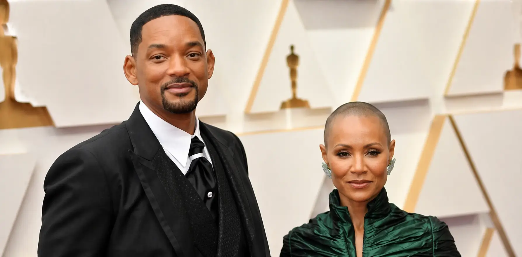 Jada Pinkett Smith and Will Smith at the 2022 Oscars red carpet.