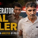 magazine cover titled 'Fake Liberator, Real Killer' featuring Salim Vastik in Delhi Police custody after being identified as a 25-year murder fugitive