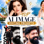 Best ChatGPT Photo Editing Prompts 2026 A banner showcasing viral ChatGPT photo editing prompts results including an AI sports poster edit, a skincare commercial scene on a tennis court, and a Mediterranean resort background change.
