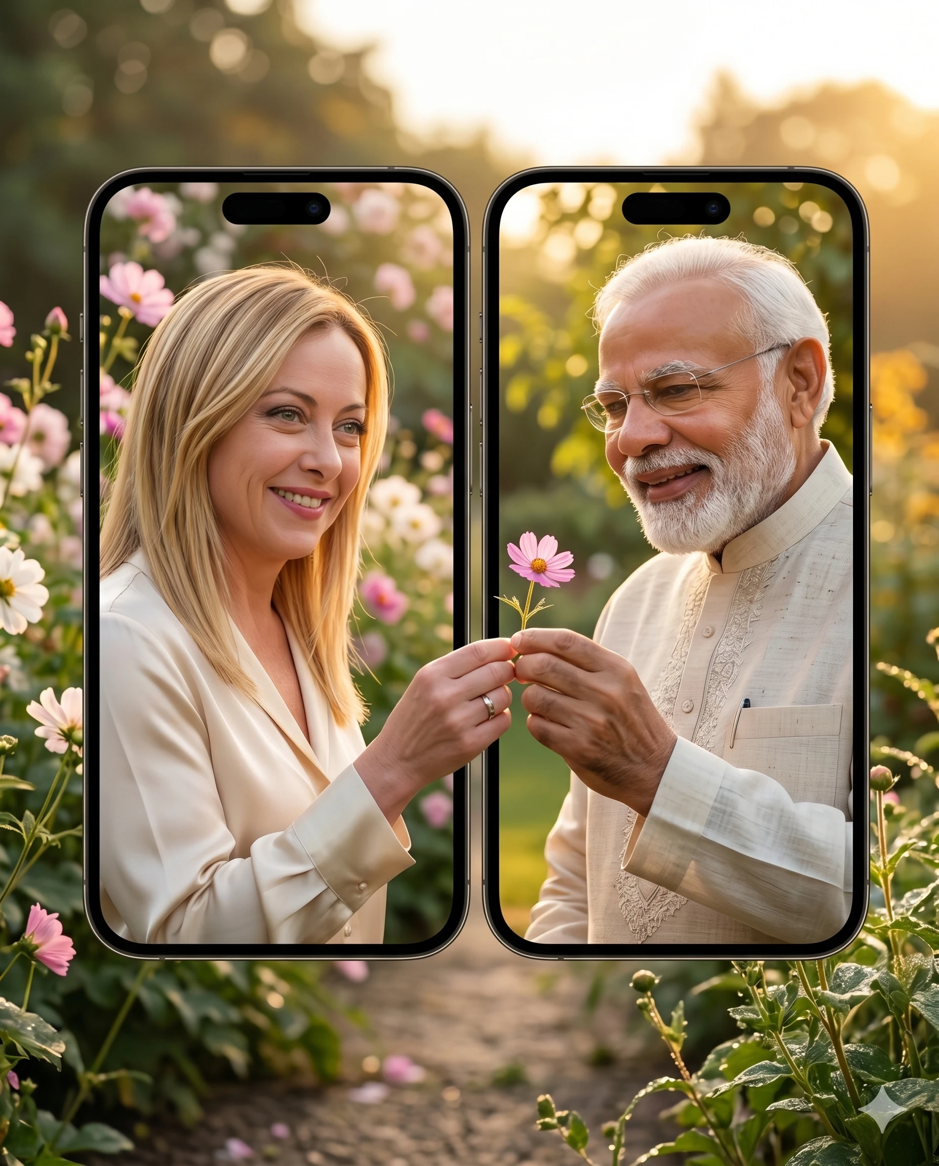 High-Detail Realistic Couple Wallpaper - Seamless iPhone Split Screen