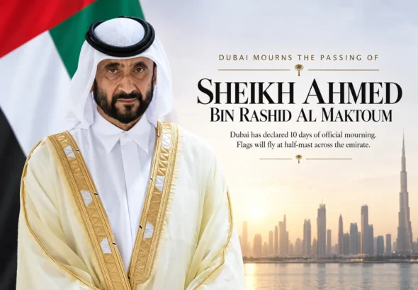 Sheikh Ahmed bin Rashid Al Maktoum Dies, Dubai Pays Tribute Sheikh Ahmed bin Rashid Al Maktoum during Dubai's 10-day official mourning period
