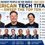 Richest people in the world May 2026 list showing Elon Musk, Larry Page, Sergey Brin and other top billionaires with their net worth